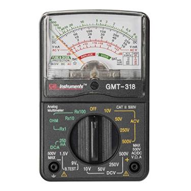 Imagem de Gardner Bender Multímetro analógico GMT-318, 6 funções, 14 faixas, AC/DC Volt, 500V