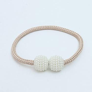 Imagem de Amarrações de cortina Correias e cordas de cortina sem atração magnética sem perfurações para armazenar acessórios de fivela de cortina magnética, T12,1 Pçs