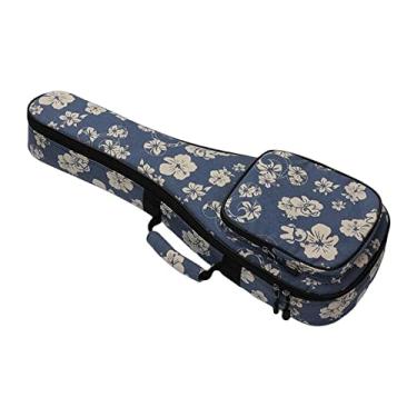 Imagem de Estojo para transporte de ukelele armazenamento proteção à prova d'água acolchoado para concerto de soprano tenor, 23 polegadas azul