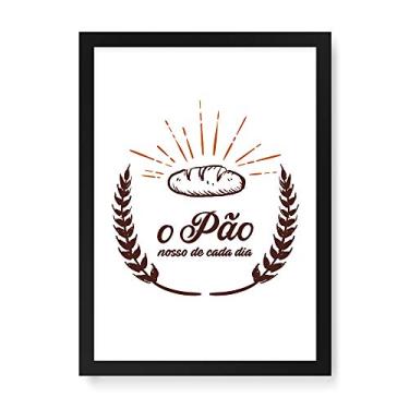 Imagem de Arte Maníacos Quadro Decorativo O Pão Nosso De Cada Dia - 23x16,25cm (Moldura em laca preta)