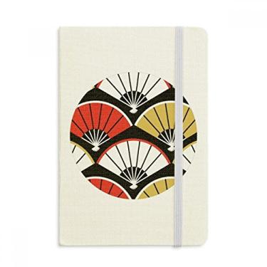 Imagem de Caderno dobrável vermelho preto dourado oficial de tecido capa dura diário clássico