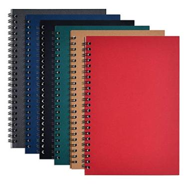 Imagem de Caderno de capa macia da Zelor com papel forrado 21 x 14 cm, cadernos em espiral - 120 páginas, 60 folhas - blocos de notas para viagens em casa e na escola, Colorful Cover