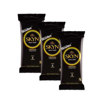 Imagem de Kit 3 Pacotes Preservativo SKYN C/ 6 Unidades Cada