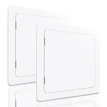 Imagem de Morvat Painel de acesso 35,5 x 35,5 cm para drywall e teto com porta, plástico ABS durável resistente e caixa de acesso de , placa de cobertura de furo de parede para encanamento e cabos elétricos e fiação, branco, pacote com 2