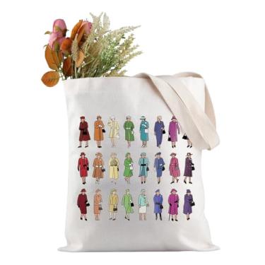 Imagem de JXGZSO Presente de lembrança da rainha Elizabeth II Rip Queen, Bolsa Rainbow Queen, One Size