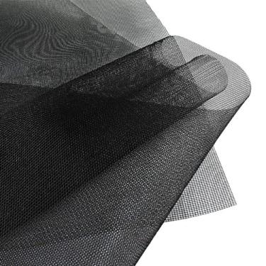 Imagem de Tela de substituição de tela de fibra de vidro premium para portas e janelas - preta 91 x 213 cm - durável, resistente a animais de estimação, retardante de fogo e fácil de instalar para prevenção de