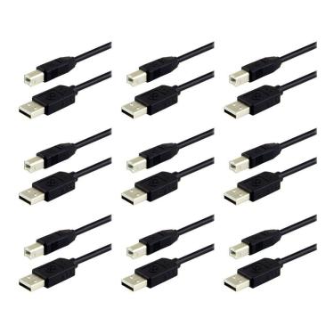 Imagem de Cabo para Impressora 3 metros General Electric - Kit 9 Unidades