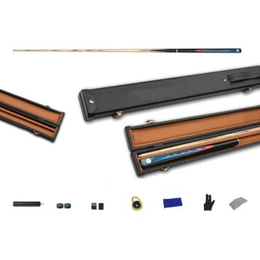 Imagem de Bastão de sinuca, taco de bilhar feito à mão, bastões de tacos para jogadores profissionais de bilhar, taco de sinuca de madeira para bar de bilhar (taco de bilhar + acessórios + caixa de tacos, 11,5