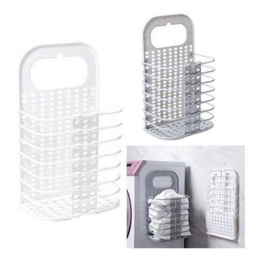 Imagem de Cesto Organizador Parede Armário Banheiro Multiuso Dobrável - oem