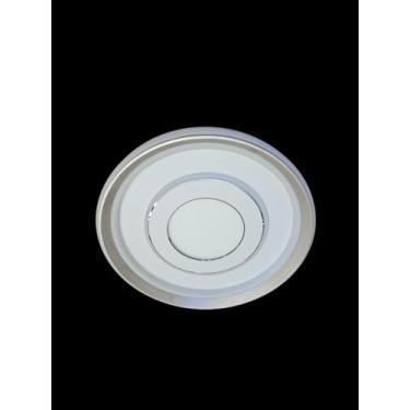 Imagem de Luminária Plafon de Led em Alumínio e Acrílico Cinza, 60W, 50x50cm, Bivolt, Temperaturas de 3000K, 4500K e 6000K 8702RD (Redondo)