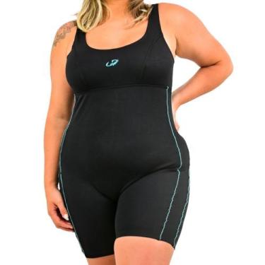 Imagem de Maio Macaquinho Plus Size Natação e Hidroginástica Helanca - Hammerhea