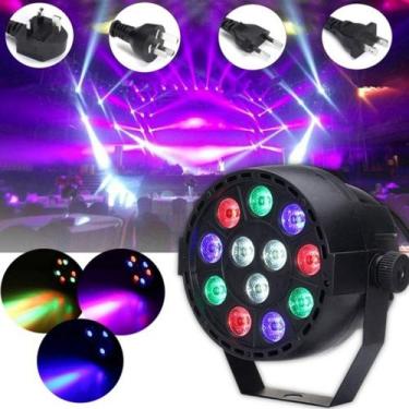 Imagem de Refletor Led Canhão RGB 18 e 12 Led Bivolt Iluminação Festa Eventos De