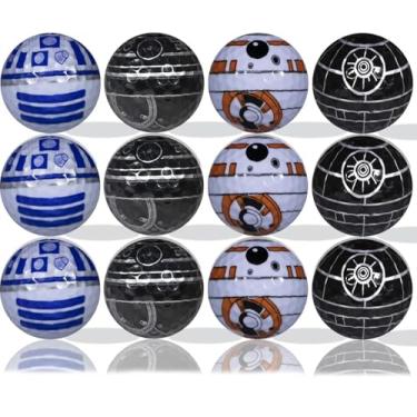 Imagem de Bolas de golfe Death Star R2-D2 BB8 BB9E, pacote com 12 -