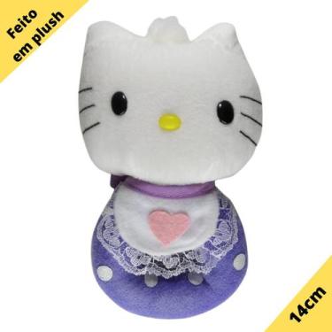 Imagem de Chocalho tipo Hello Kitty Plush Bebê 4 cores p/ escolher - SS, Roxo