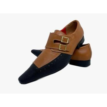 Imagem de Sapato Masculino Italiano Em Couro Social Marrom Ref: D725 - ART SAPAT
