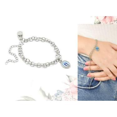 Imagem de Pulseira Cadeia Consagração Nossa Senhora das Graças Pulseira Dupla Co