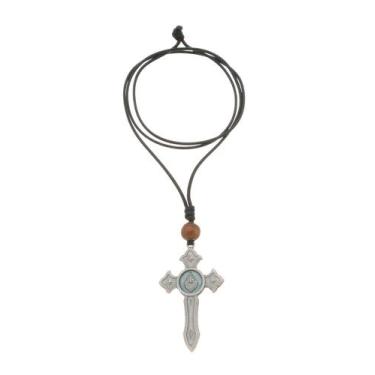 Imagem de Cordão com Crucifixo da Espada de São Miguel Arcanjo - Lírio do vale