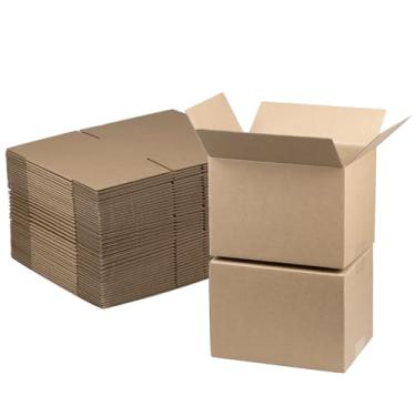 Imagem de HESESOH Conjunto de 40 caixas de transporte de 7x5x5 polegadas, caixa de papelão ondulado marrom, mailer de literatura para embalar pequenas empresas
