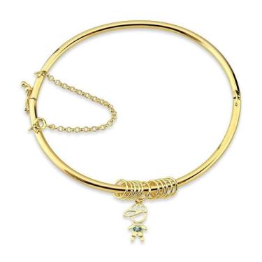 Imagem de Bracelete Menino e Elos Folheado a Ouro 18k - Maise Joias, P