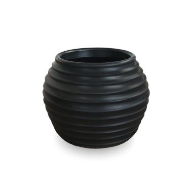Imagem de Vaso De Planta Redondo Decorativo Polietileno 15X20 Cm Preto
