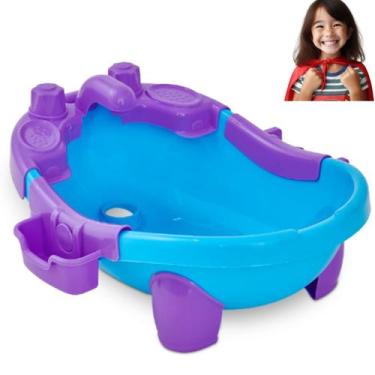 Imagem de Banheira de Banho Bebe Boneca Brinquedo Menina Rosa Oferta - BS TOYS