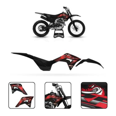 Imagem de Kit Plástico Carenagem Anker Alligator C/ Adesivo Honda Crf 250f