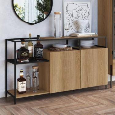 Imagem de Aparador Buffet York Estilo Industrial 135cm 02 Portas Artesano, Hanov