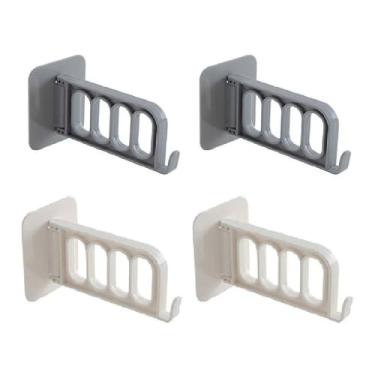 Imagem de Suporte Parede Porta Cabideiro Roupa Bolsa Cabide Adesivo (Rosa)