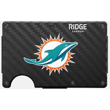 Imagem de The Ridge NFL Edition, carteira masculina minimalista de metal de alumínio – bloqueio RFID, elástico, bolso frontal fino para cartão de crédito com alça para dinheiro e um clipe de dinheiro adicional