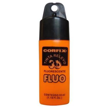Imagem de Tinta Relevo 3D Corfix Fluorescente 35ml 1002 - 14800, 1009 - LARANJA