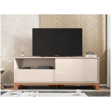 Imagem de Rack para TV até 55 Caemmun Mondrian, Off White e Freijó