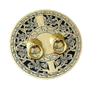 Imagem de Puxadores de porta Pure Coppe redondos antigos puxadores de armário acessórios de móveis fáceis de instalar (11 cm)