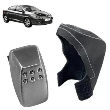 Imagem de Capa e Botão de substituição marcha manopla câmbio automático Compativel com Fluence Dynamique 2011 a 2018