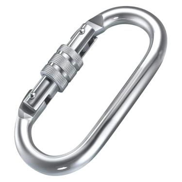 Imagem de Kit com 10 Mosquetão de Segurança Oval Vicsa 17mm Trava Dupla 23kN VIC24300