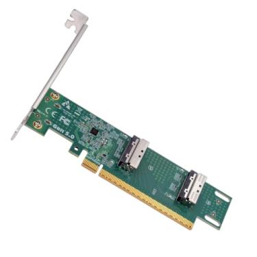 Imagem de Adaptador Raid Virtual Cablecc duplo MCIO 8i Mini Cool Edge IO SFF-TA-1016 VROC para PCIE5.0 PCI-Express 16x para placa gráfica SSD de placa base