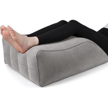 Imagem de Travesseiro de elevação de perna, travesseiro de joelho é descanso de perna, travesseiros infláveis de cunha para suporte de perna e joelho ajudam a dormir descansando para melhorar a circulação e