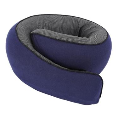 Imagem de Travesseiro de Pescoço Dormindo, Estrutura Ergonômica Confortável Travesseiro de Pescoço Viagem Respirável para o Escritório (Azul arroxeado)