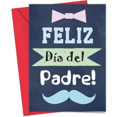 Imagem de HiFulerr Cartão de Dia dos Pais Espanhol - Cartão Feliz Dia Del Padre 5x7, Cartões de Dia dos Pais Espanhol, Presentes de Dia dos Pais para Pai da Filha Filha, Regalos Para El Día del Padre, Día del