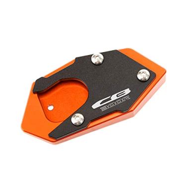 Imagem de Acc-Creativity Suporte de pé de motocicleta com ampliador lateral para placa de extensão compatível com Honda CB300R 2018-2020 (laranja)