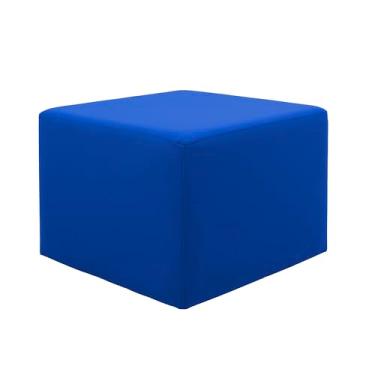 Imagem de Otomano 61 cm quadrado grande para uso ao ar livre com tecido Sunbrella® – resistente ao clima, resistente ao desbotamento, móveis de pátio totalmente montados para quintal ou piscina, 45,72 cm H