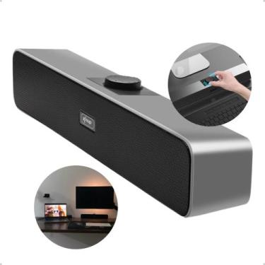 Imagem de Caixa De Som Pc Notebook Computador Subwoofer Usb Soundbar Gamer - Cai