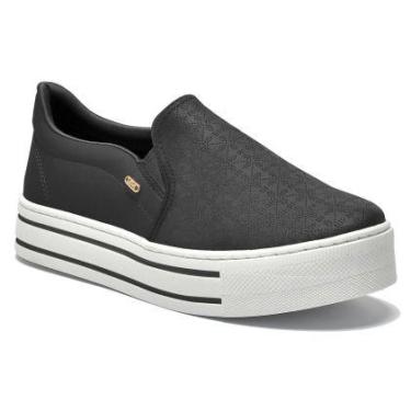 Imagem de Tênis Via Marte Feminino Slip On Casual Plataforma Conforto, Preto, 36