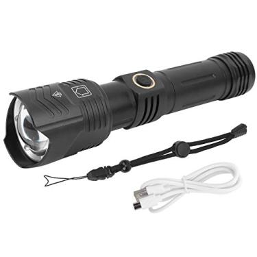 Imagem de Lanterna portátil ao ar livre tocha de carregamento usb lanterna luminária multifuncional e à prova d'água 9 LED de núcleo LED 2000 lm Brilho de alumínio Alumínio Camping Pesca de