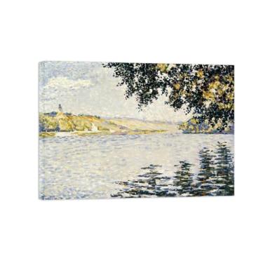 Imagem de Paul Signac Famosas Pinturas-Impressas em Tela-Vista Sena-Moderno Pôster Decoração Sala de Estar e Quarto 50x70cm20x27in Tela Embrulhada