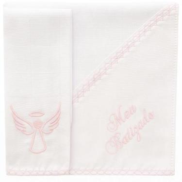 Imagem de Lembrancinha Toalha Batizado Fralda Paninho de Boca Bebe Batismo Padri