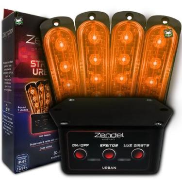 Imagem de Kit Strobo Automotivo 4 Faróis Ambar Urban + Central Zendel