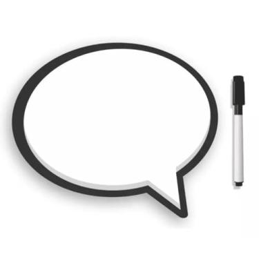 Imagem de Quadro de Avisos para Geladeira - Balão de Diálogo Apagável com Caneta – Anotações Divertidas para Geladeira, Escritório ou Recados em Família