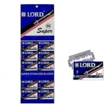 Imagem de Kit Com 500 Lâminas Lord Inox para Barbear 10 Cartelas com 50 Unidades