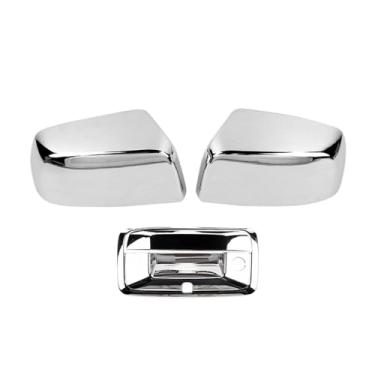 Imagem de Espelho retrovisor decorativo para carro, capa para maçaneta da porta traseira, compatível com Colorado 2014 Up, compatível com GMC Canyon 2014-2022(Chrome)