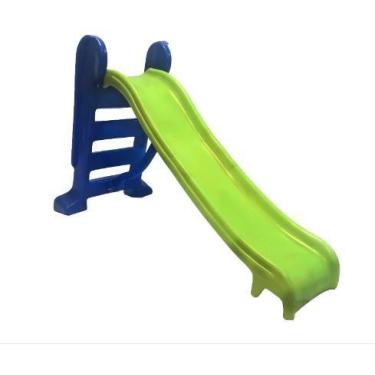 Imagem de Escorregador médio verde c/ azul super divertido e resistente / Playgr